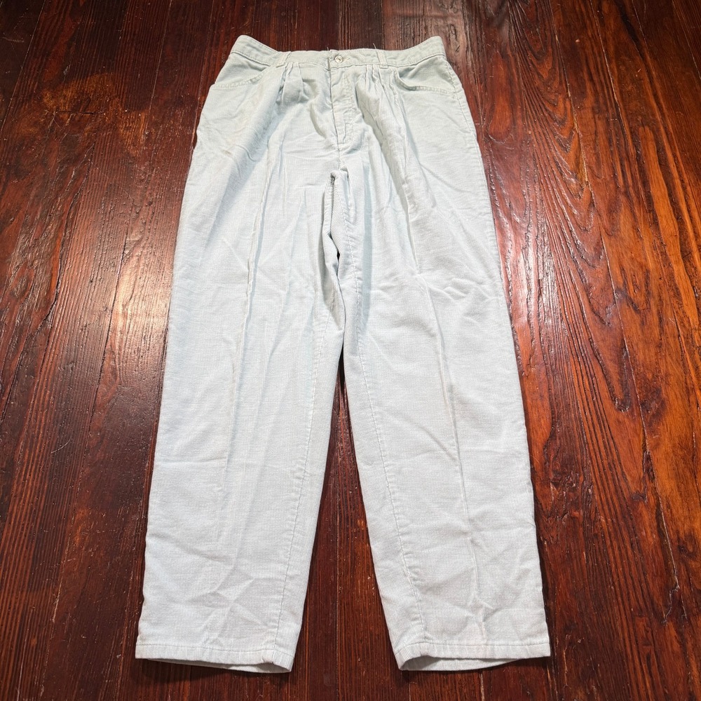 Vintage 90s Levis Corduroy Pants Womens 16 Tan Pleated High Rise Tapered